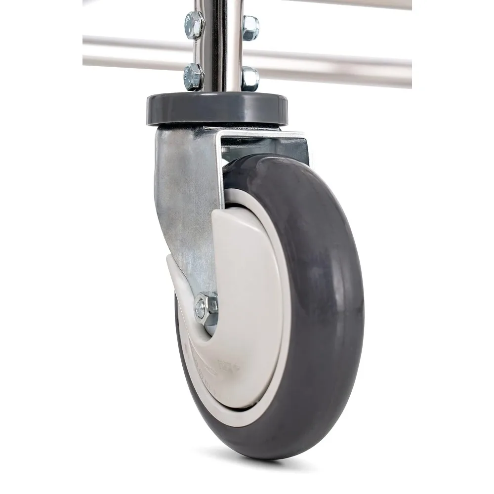 200F Extra Large Heavy Duty Wire Laundry Cart | 4.5 Bushel | Steel Frame with Chrome Finish | Commercial Laundry Basket