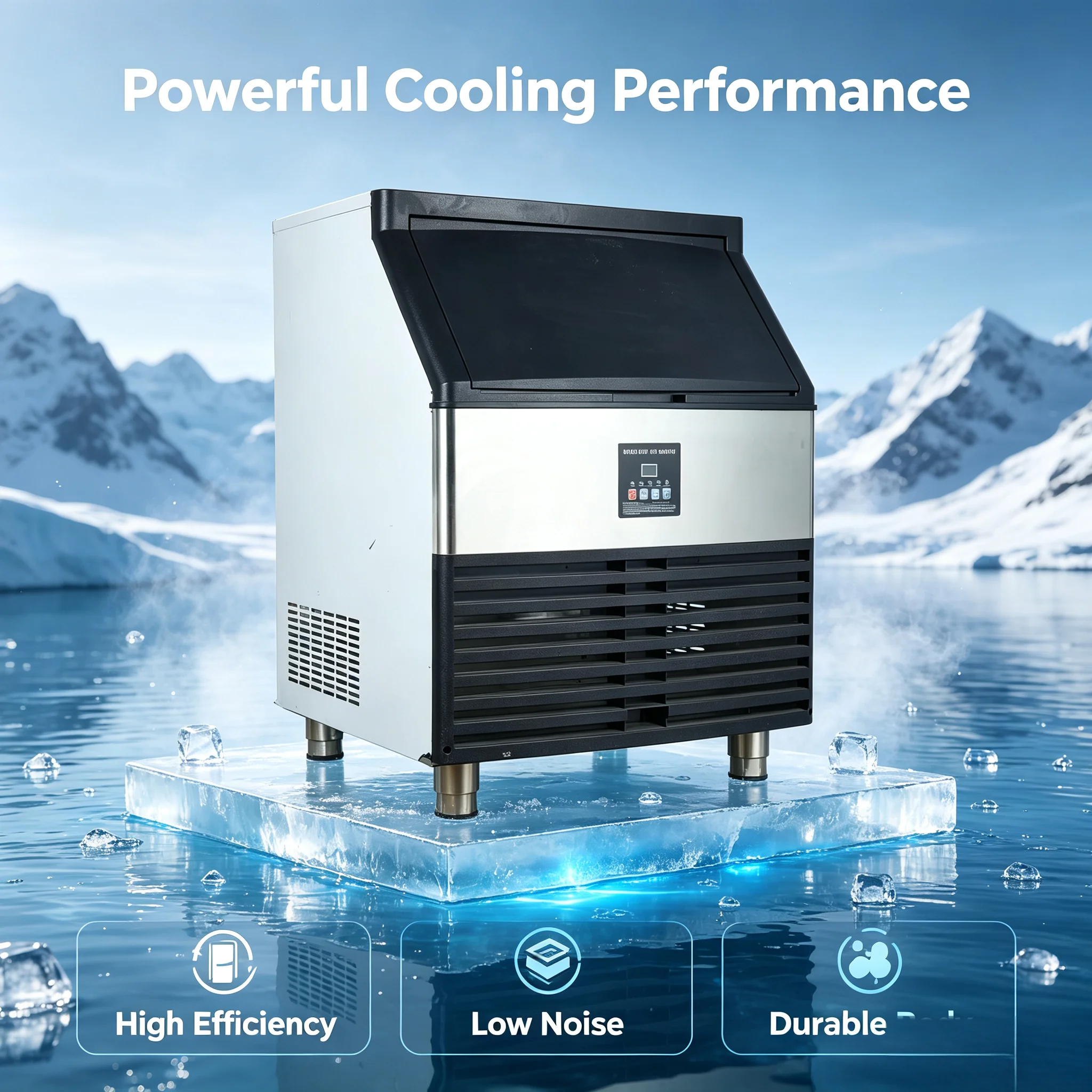 Commercial Cube Ice Making Machine Durable Stable Ice Output for Catering Bar Beverage Business Application