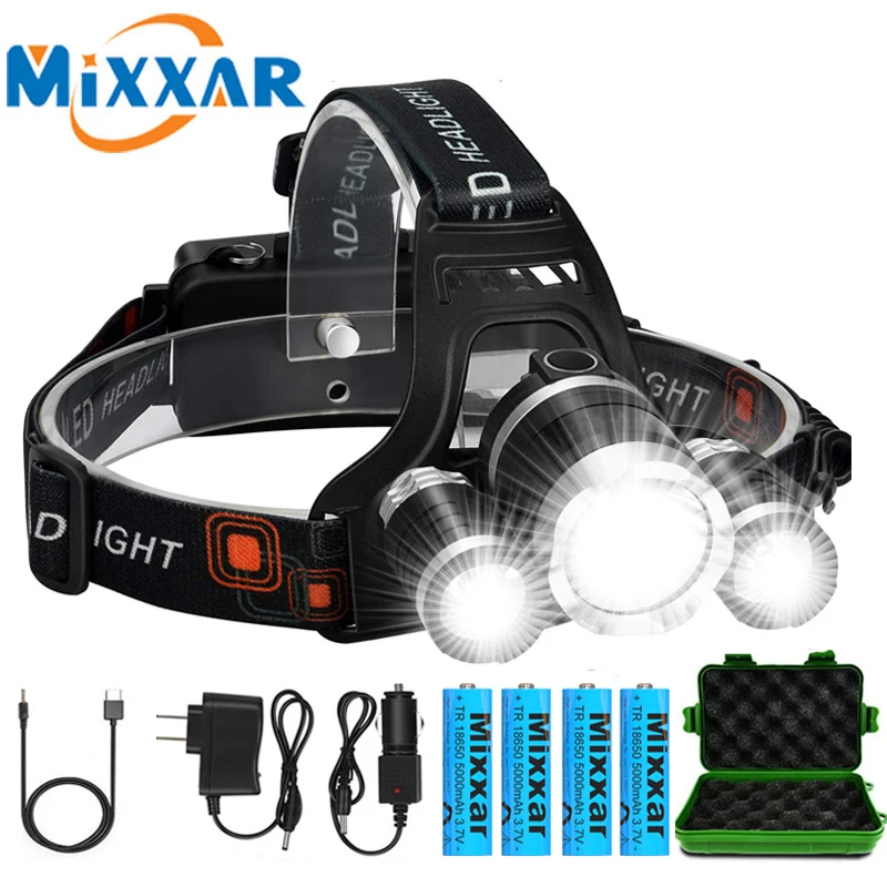 

ZK20 LED Headlamp High Lumens 4 Modes 18650 Rechargeable Battery Flashlight Waterproof Outdoor Lighting Camping Fishing