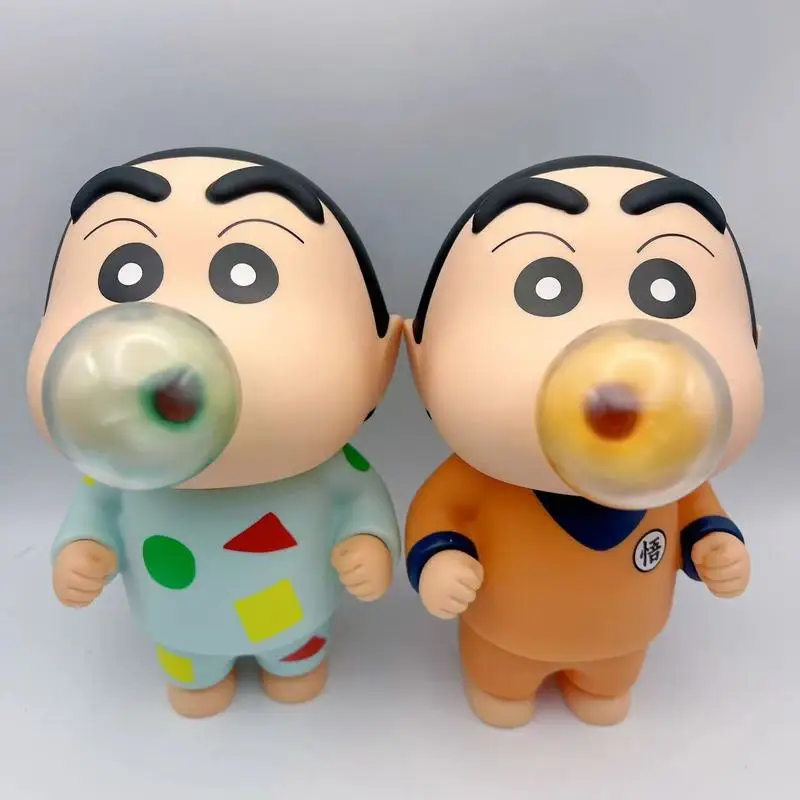 Spot Crayon Shin Chan Bubble Blowing Exquisite Task Handmade Desktop Ornament Children'S Birthday Gift