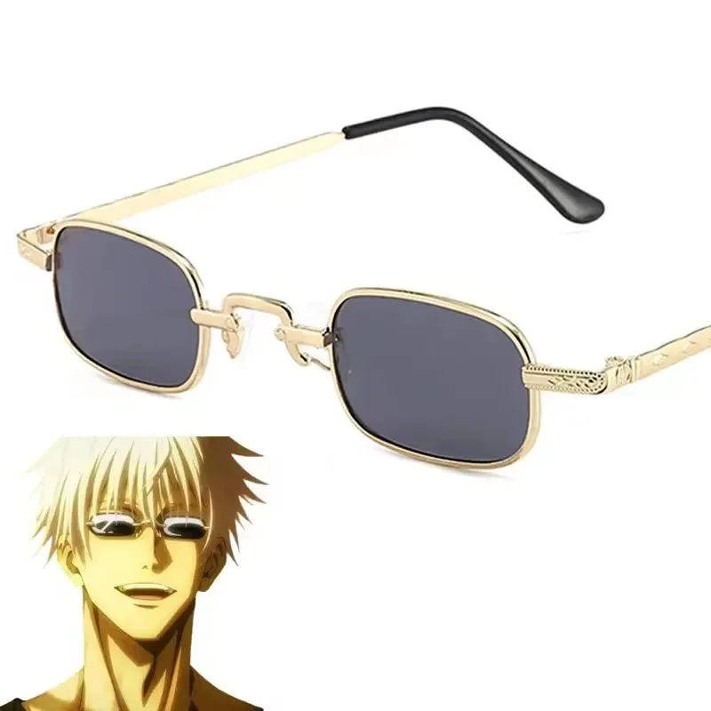 Anime Jujutsu Kaisen Cosplay Sunglasses Cartoon Gojo SatoruGlasses Eyeglasses Prop Small Rectangular Eyewear Accessories