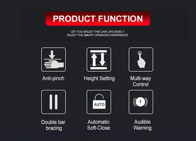 Najnowocześniejsza technologia nadaje się do elektrycznego podnośnika klapy bagażnika Toyota Sienta, wyposażonego w czujnik nożny.