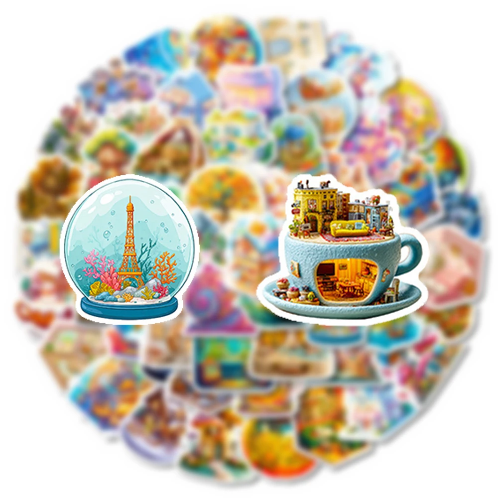 

10/30/50pcs Cute 3D Model World Aesthetic Stickers Funny Cartoon Decals DIY Skateboard Phone Laptop Graffiti Sticker Classic Toy