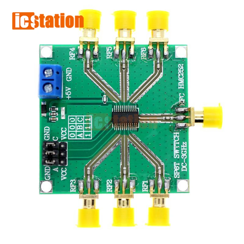 HMC252 DC-3GHz RF غير عاكس SP6T التبديل RF التبديل 3 فولت-5 فولت ل CATV / DBS MMDS