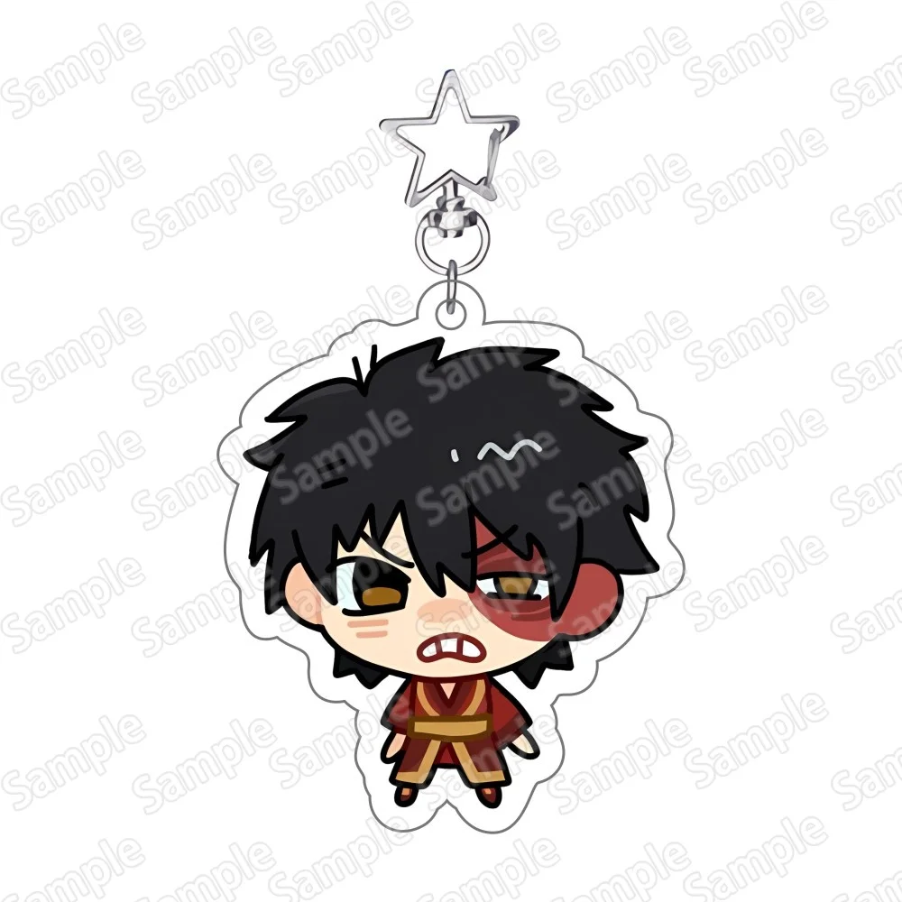 Anime Avatar The Last Airbender New 6CM Chibi Acrylic Stand Keychain Aang Katara Zuko Anime HD Print Desktop Decor Collectible