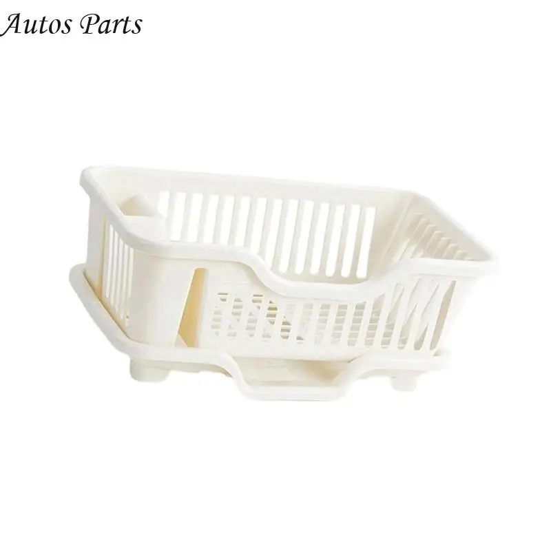 57BA High Capacity Bowls Rack with Detachable Water Tray Strong Plastic Plate Dryer Rack Upgrades Suitable for Car & Home Use