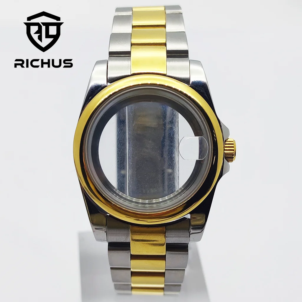 

Корпус часов RICHUS 36/39 мм с сапфировым стеклом и полированным ремешком, подходит для механизмов NH34, NH35, NH36, ETA2824, PT5000, аксессуары для часов.