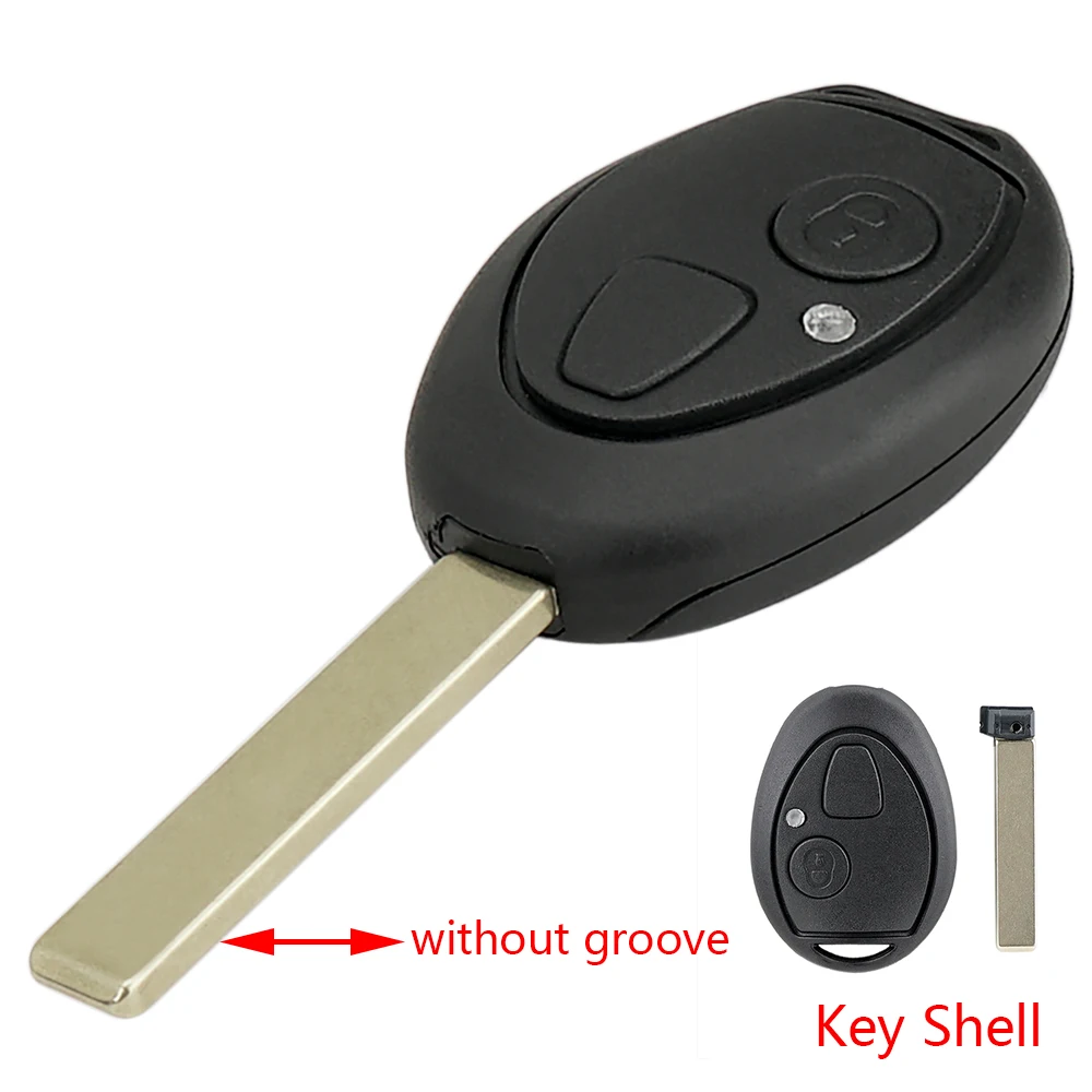

2 Button Remote Key Fob Shell Case + Uncut Blade For BMW Mini Cooper R50 Hatch MG ZT Rover 75 MG ZT