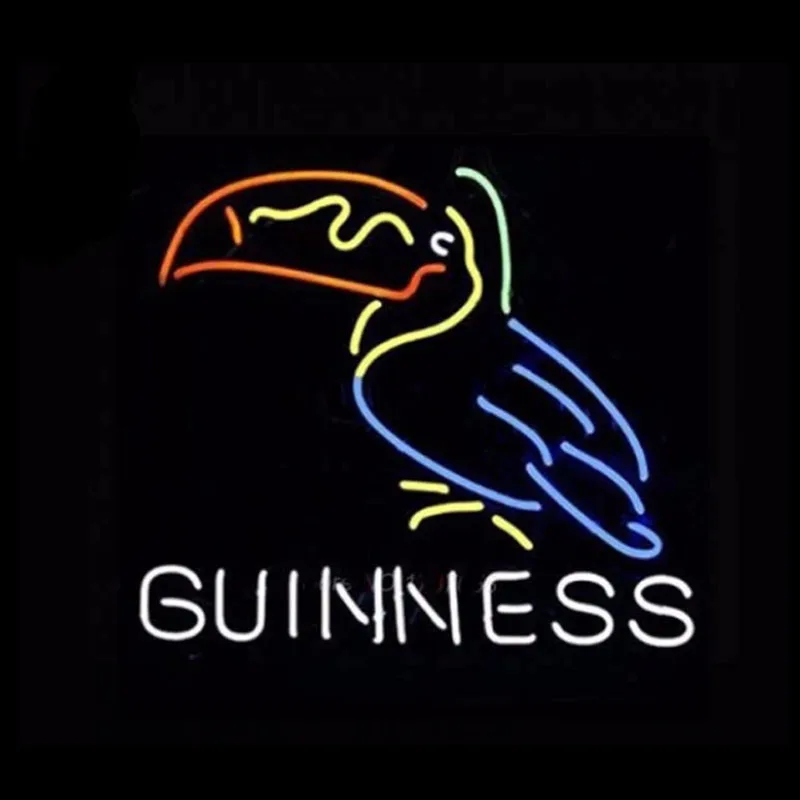 Guinnes Toucan Neon Sign Light Neon Glass Tube Neon Restaurant Room Window Decor Beer Bar Wall Decor Lighting Neon Light Anime