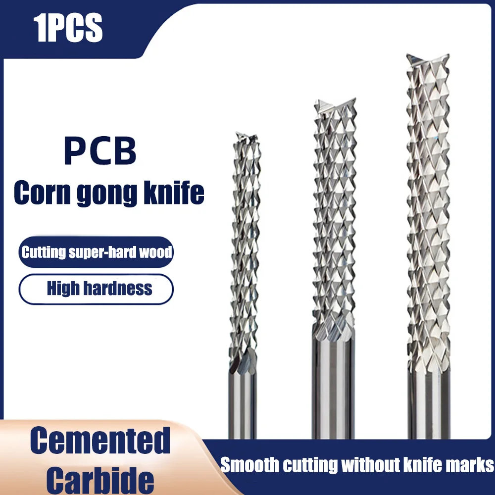 

1pc Carbide Corn End Milling Cutter Bits Tungsten Carbide Rotary File 3mm Shank Engraving Cutter Grinding Head For Metal Plastic