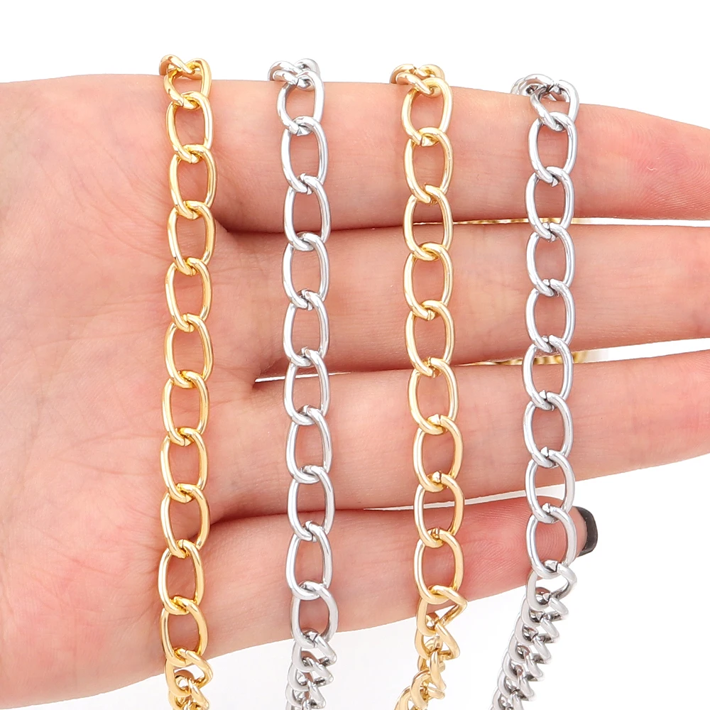 

5 ярдов/лот О-образные алюминиевые цепочки, металлические цепочки для изготовления ювелирных изделий, DIY дизайн, ожерелье, браслет, сумка, цепочки, аксессуары для рукоделия