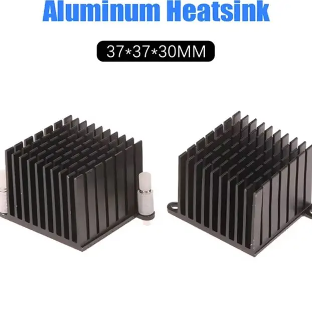 

Черное рассеивание тепла с ушками, радиатор материнской платы 37*37*30 мм, детали 3D-принтера, радиатор, алюминиевый охлаждающий радиатор, радиатор