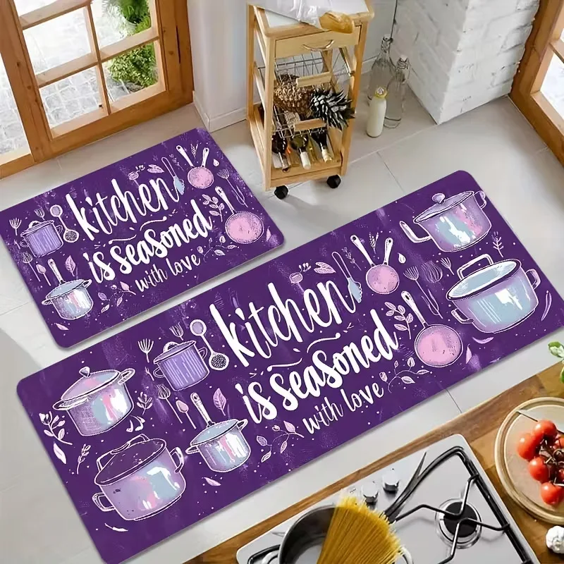 

Кухонный коврик VIKAMA с 3D-печатью, грязеотталкивающий, влаговпитывающий, маслопоглощающий - Придверный коврик - Декор для дома