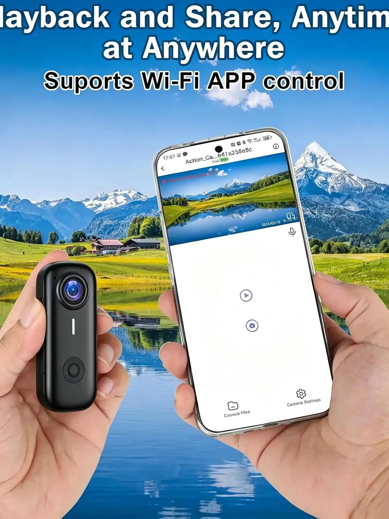 AliExpress kebidumei KEBIDUMEI 4K HD Mini Magnetic Thumb Cam Anti-Shake Wearable WIFI Action Camera Motorcycle Cycling Sport Cam Vlogging Body Camera