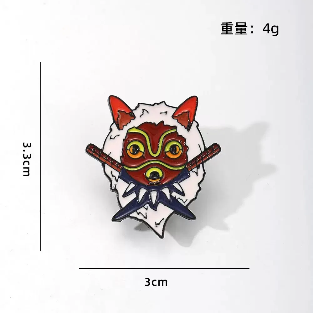 6-teiliges Set japanischer Märchenmädchen-Emaille-Anstecker, Fantasy-Anime-Charakter-Metallabzeichen, Dekor-Broschen für Rucksack & Jacke – Detail 6