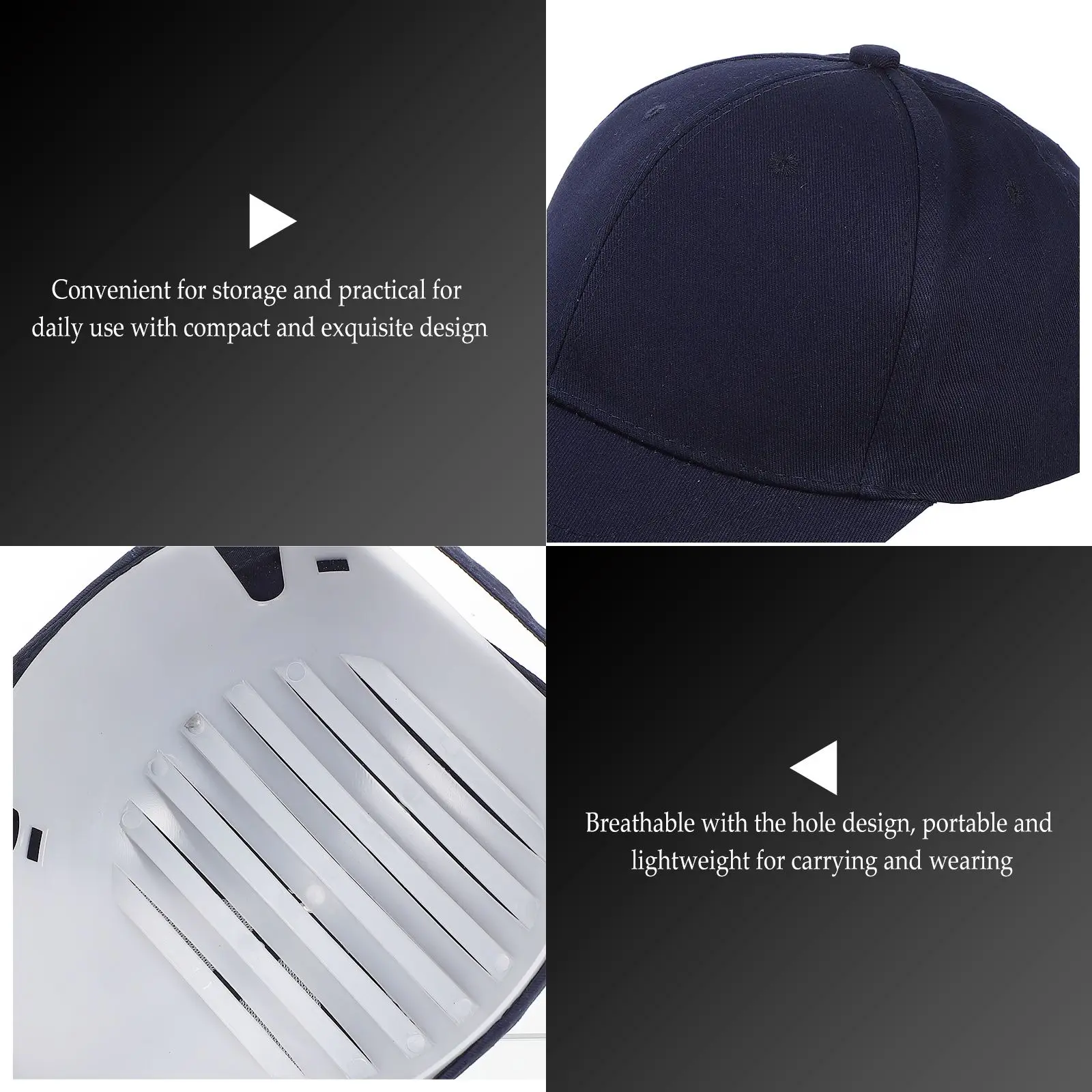 2Pcs Safety Bump Cap Hat Inserts Replacement Breathable Compact PE Cotton Material Head Protection