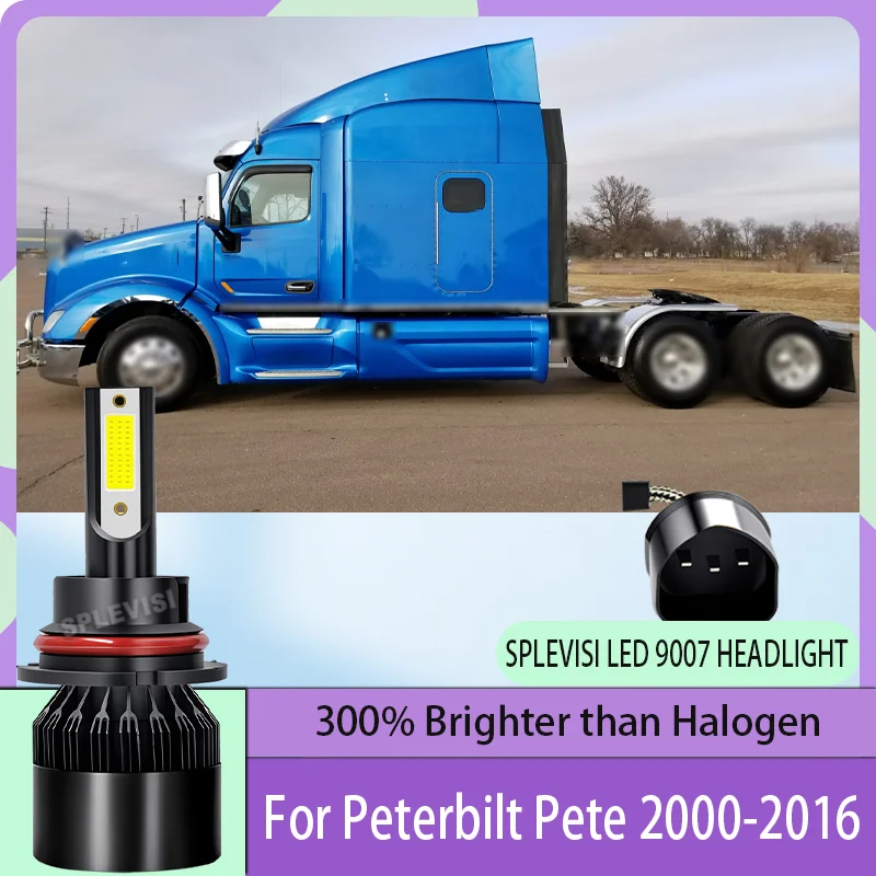 

Автомобильные 9007 HB5 светодиодные лампы для фар, обновленные ксеноновые белые IP67, водонепроницаемые для Peterbilt Pete 2000 2001 2002 2003 2004 2005 2006-2016