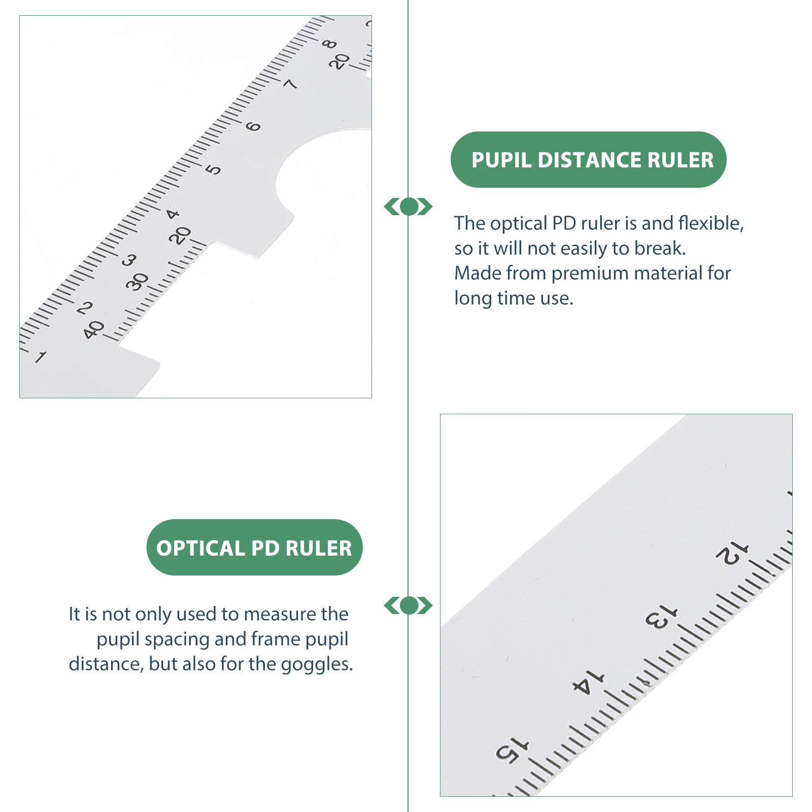 

10 Pcs PD Ruler Pupil Distance Measuring Tool High Quality Plastic Ophthalmic Glasses Accessories Hospital