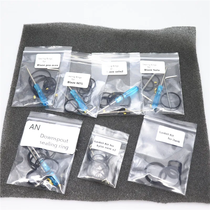 10PACK Silicone O Ring Gasket Set Sealing Kit for Blaze Solo 2 ITank AN Kylin mini V2 Blaze Pro Max /MTL Catheter Connector