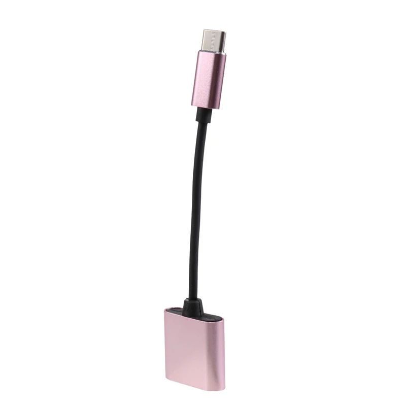 2 In1 Type-C To 3.5Mm Headphone Jack Adaptor/Connector Charger, Earphone Aux Audio & Charge Adaptor