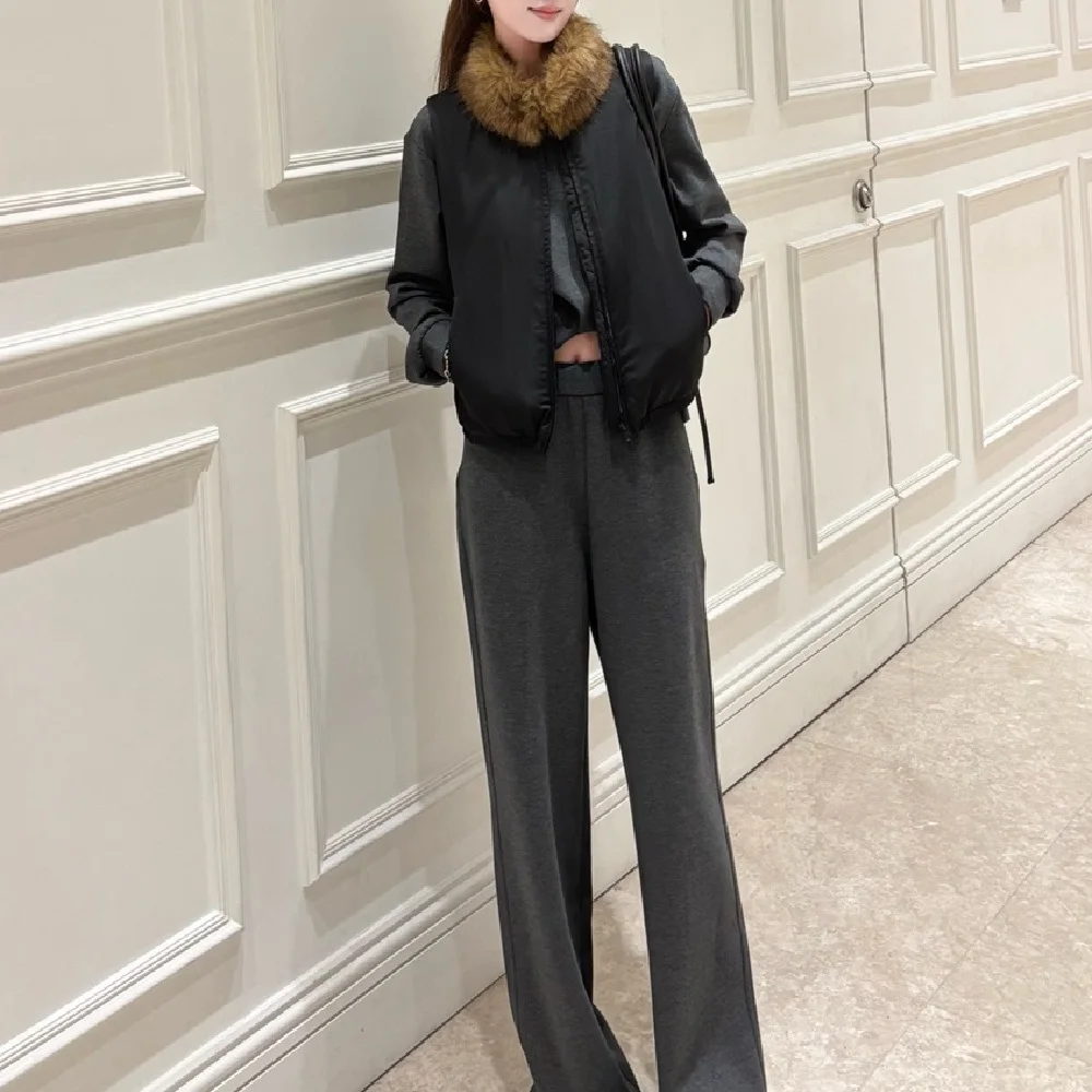 Women’s Fall/Winter 2026 Hooded Vest – Loose-Fit, Casual, Faux-Fur Trim, Y2K-Inspired, Stylish Outerwear Jacket/Coat bra