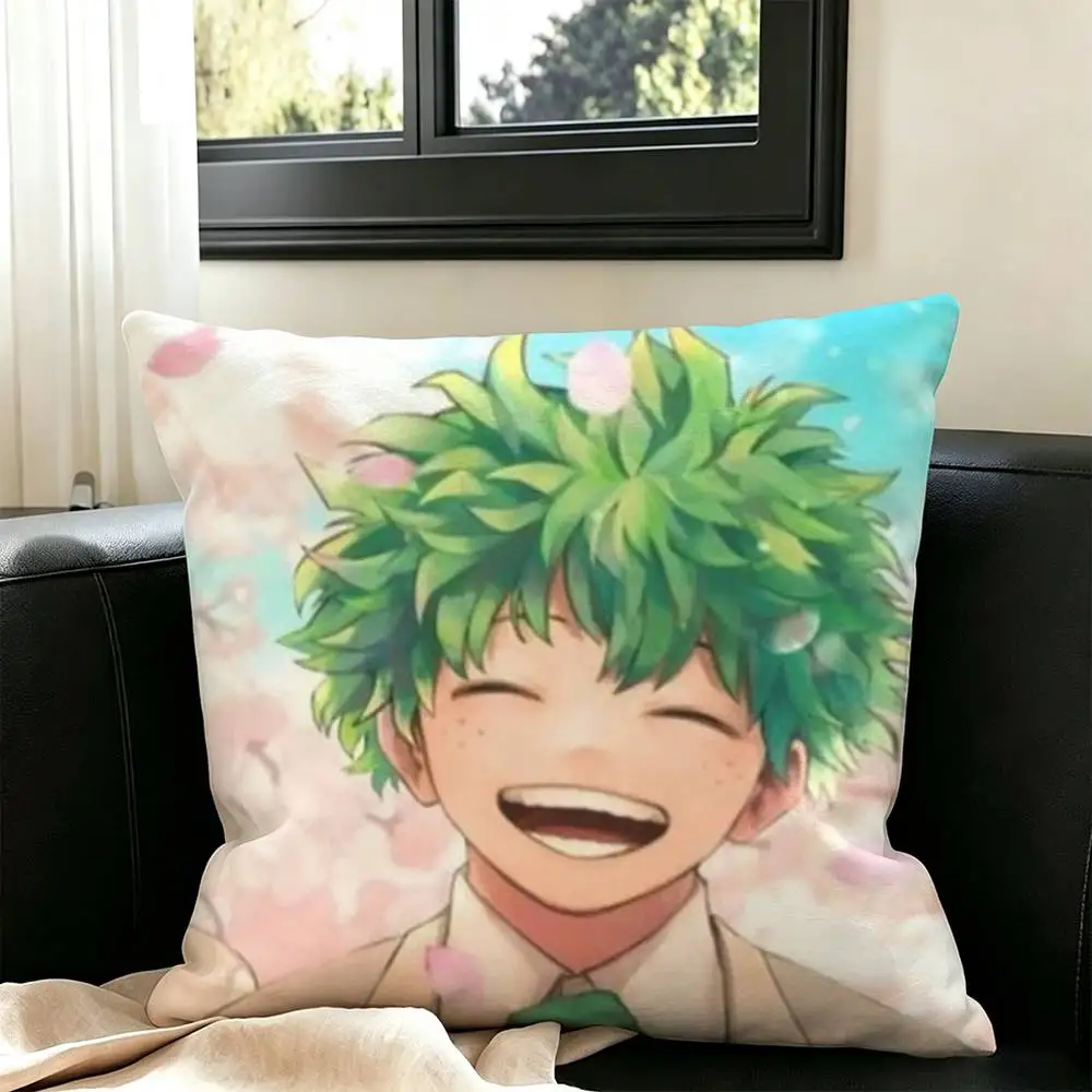bb26-My Hhero Bakudeku  Pillow Case Square Double-Sided Sofa Cushion Cover Bedroom Bedside Pillow