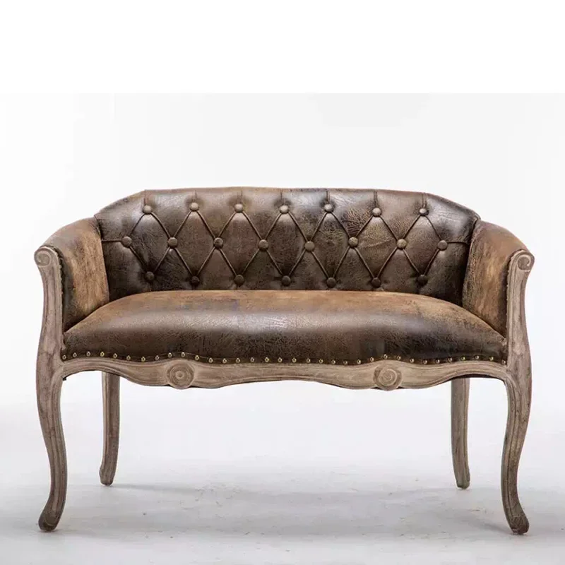 

American European bedroom small sofa chair double couple retro armchair