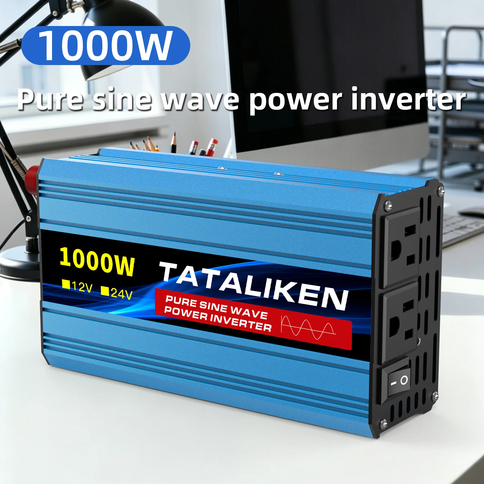 US Socket Pure Sine Wave Inverter DC 24V to AC 110V 60HZ 1000W 2200W 3500W 4000W 5000W 8000W High Efficiency with Reliable UPS and Safety Protection