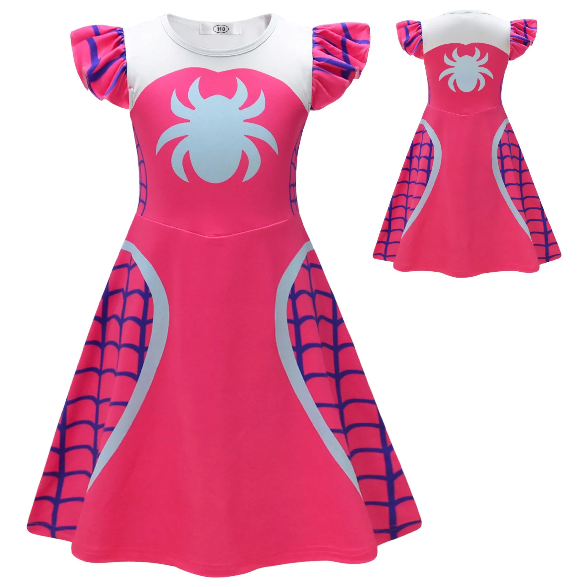 

The Amazing Spider-man Costume Anime Cartoon Digital Print Kid Dress Up Costume Cosplay Cute Casual Dress Fiction Animation Girl