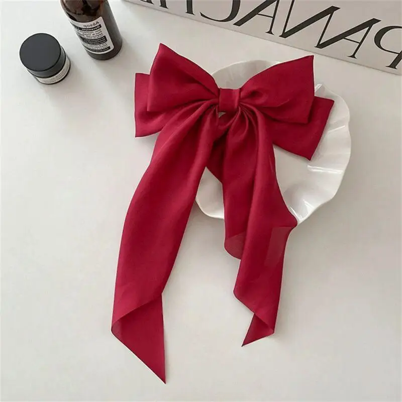 Satin Spring Clip Applicable To Multiple Scenarios 3 Colors Hair Accessories Bow Ribbon Multi Color Options Bow Knot Hairpin