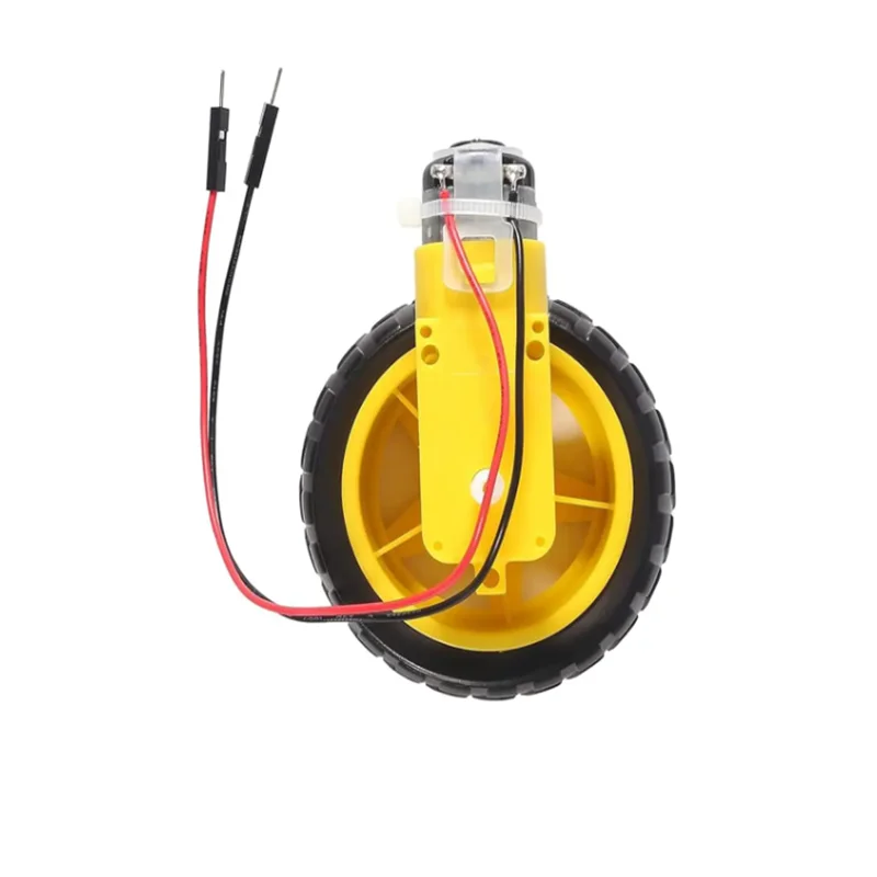 4 Sets TT Motor DC 3-6V Gearbox Motor Dual Shaft 200RPM Ratio 1:48 Motor with Tire Wheel Kit for Arduino DIY Smart Car Robot