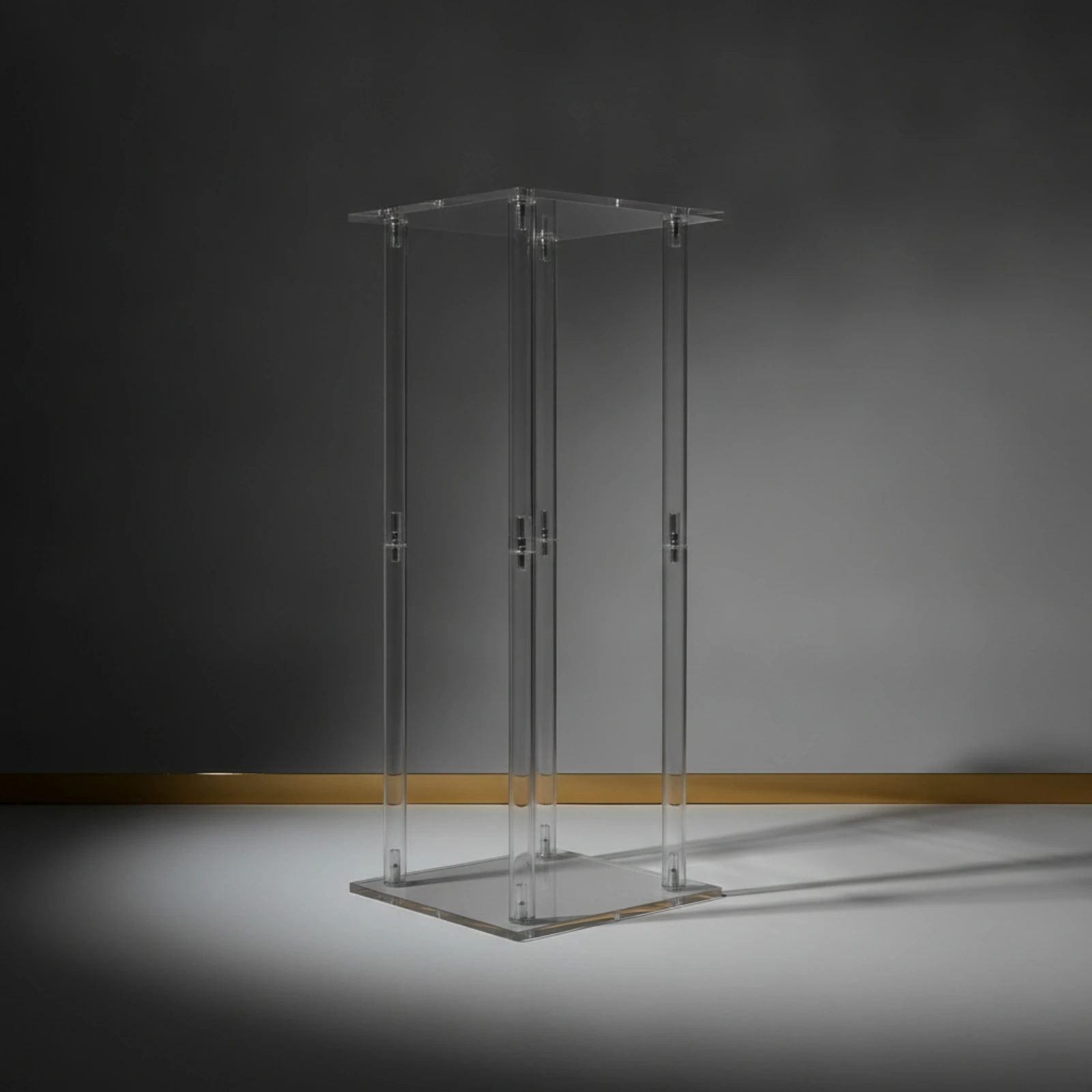 Acrylic Flower Stand Screw-Fixed Wedding Flower Stand Clear Square Display Plinth Transparent Minimalist for Event Planners
