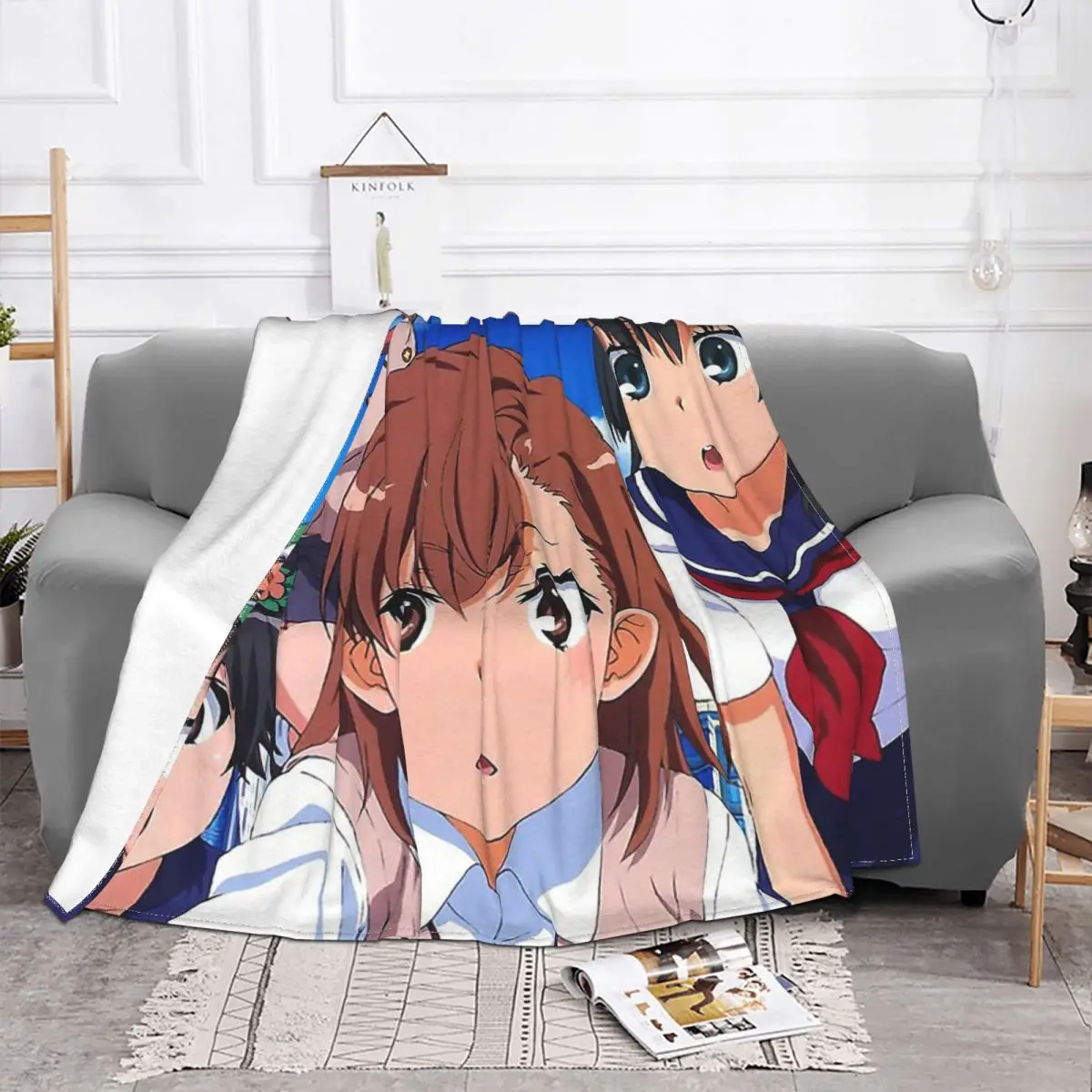 A Certain Scientific Railgun Anime Series Blanket Fleece All Season Toaru Kagaku Thin Throw Blankets For Car Couch Bedspread