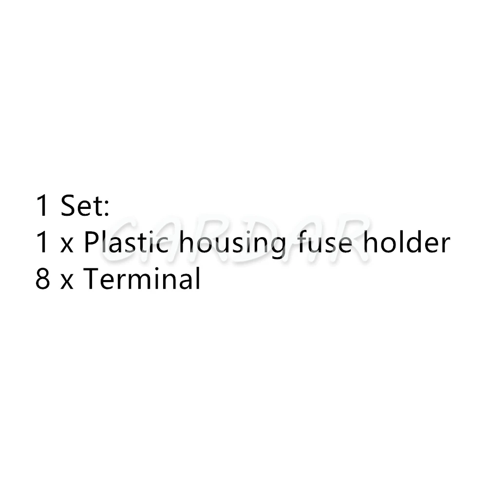 4 Way BX2041 Medium Auto Connector Car AC Assembly Plastic Housing Fuse Box with 8pcs Terminals for Fuse Middle Fuse Holder