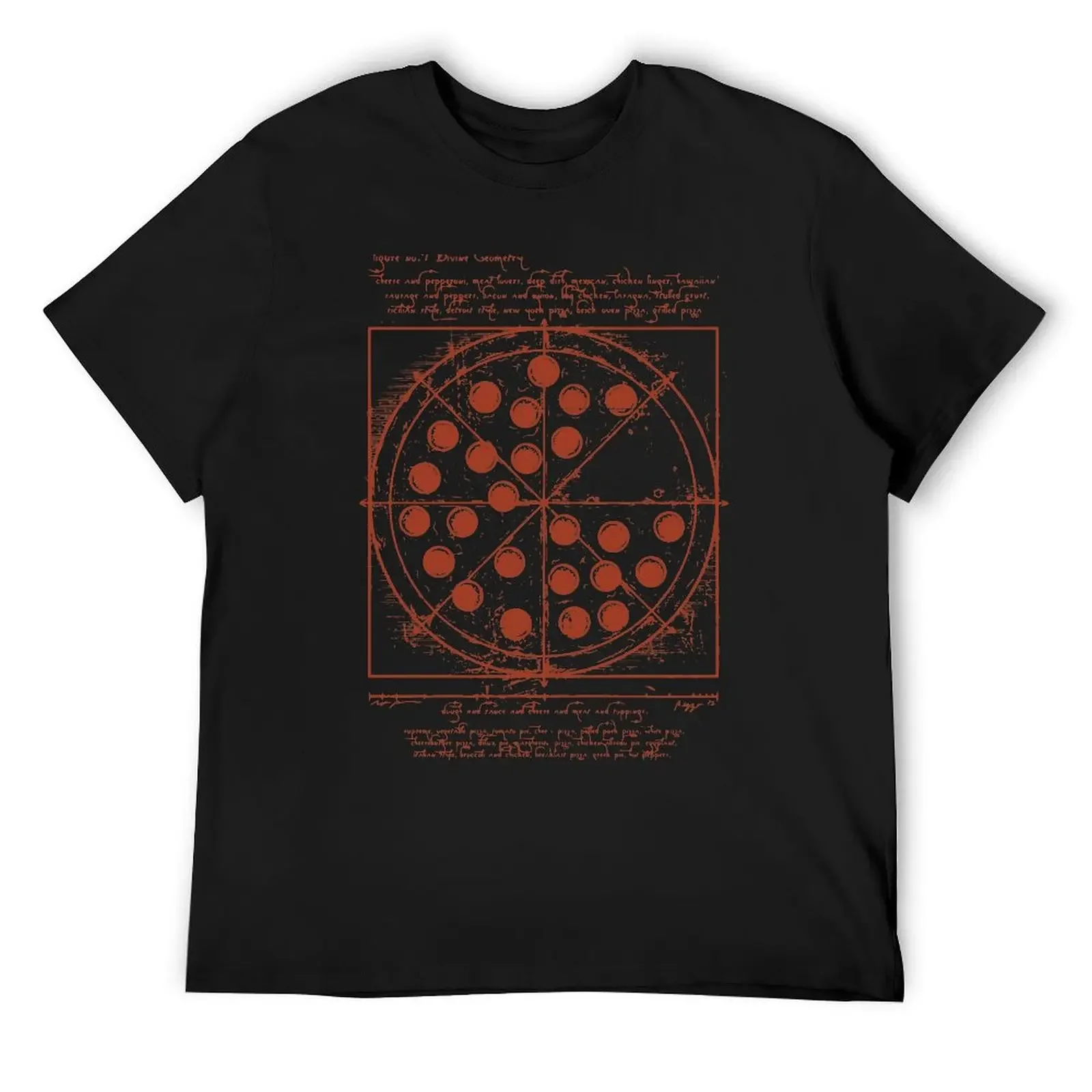 

Vitruvian Pizza T-Shirt customs design your own hippie clothes kawaii clothes vintage graphic tee clothing for men