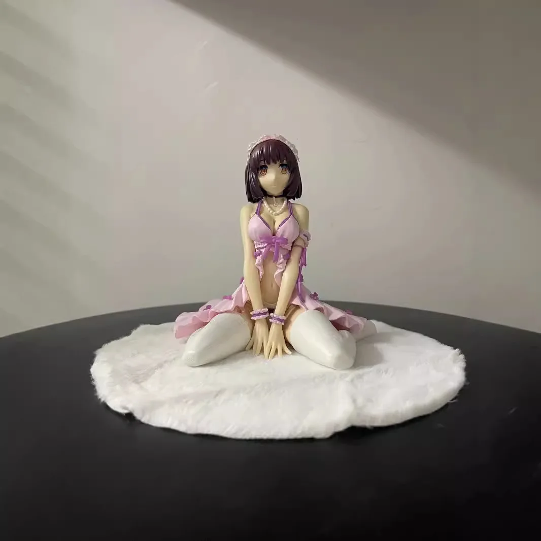 Saenai Heroine no Sodatekata Anime Figure - Kato Megumi Sitting in Pajamas, Lovely Girl Statue, Cute Anime Decor