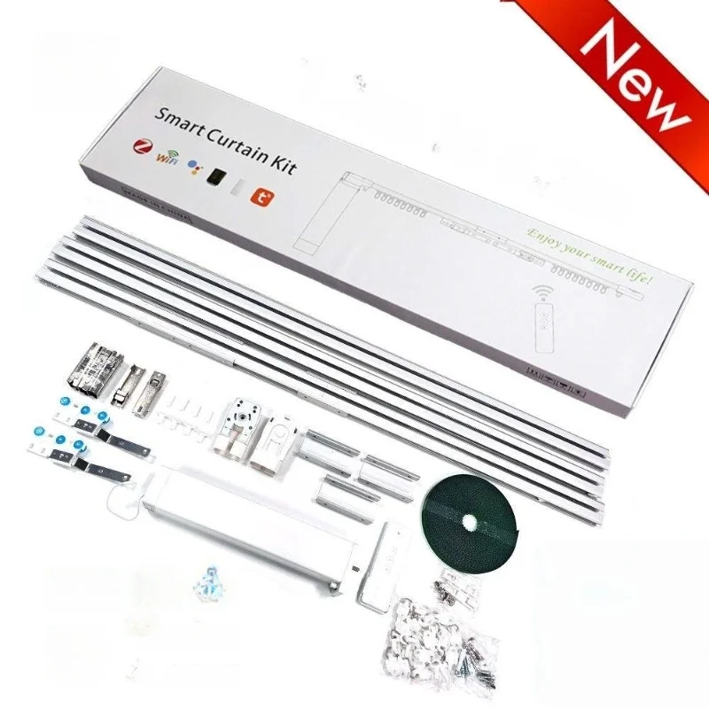 Tuya Zigbee Spliced Smart Curtain Motor Track Kit DIY Splicable Electric Curtain Rail Support Google Alexa