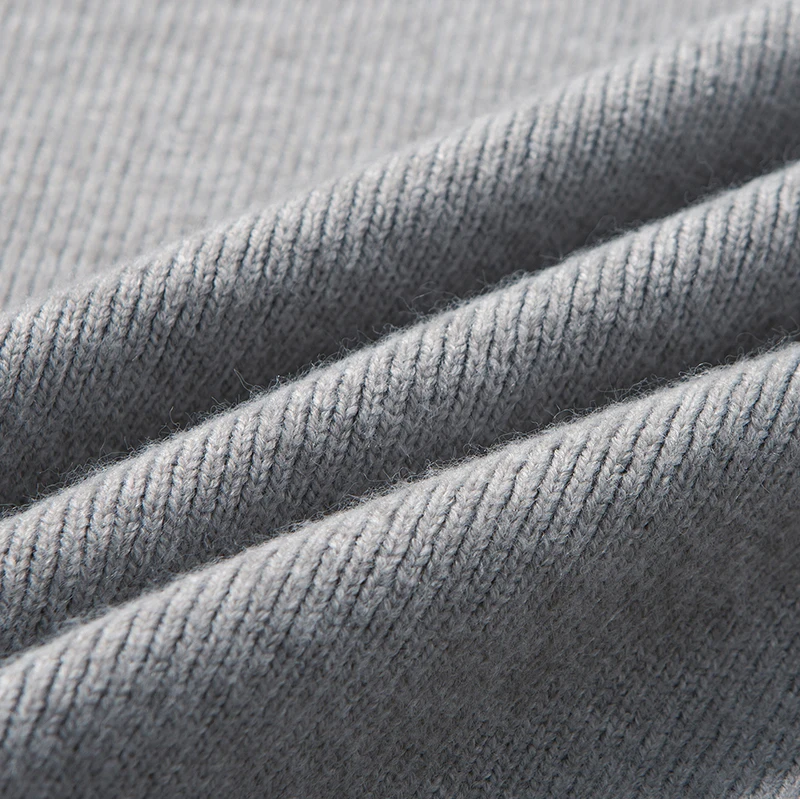 Luxusmarke Herren Halbhoher Kragen Pullover Herbst Neu Gestrickter Cardigan Jacquard Einfarbig Langarm Mode Lässige Herrenbekleidung – Detail 11