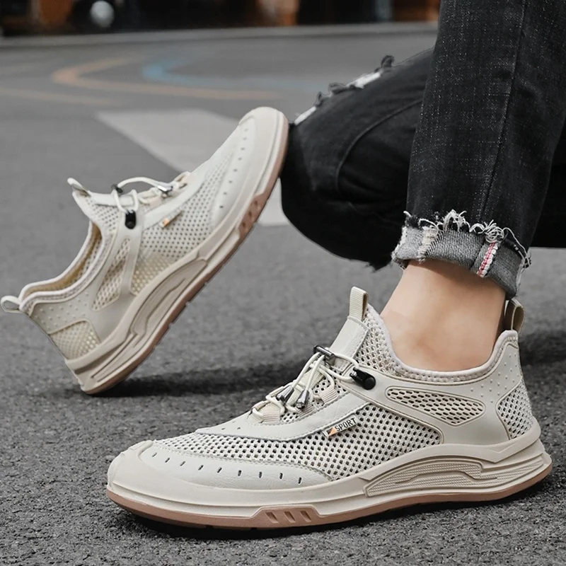 

Итальянские роскошные мужские сандалии PESASRIE Breathable Me, уличные противоскользящие повседневные легкие удобные летние сандалии...