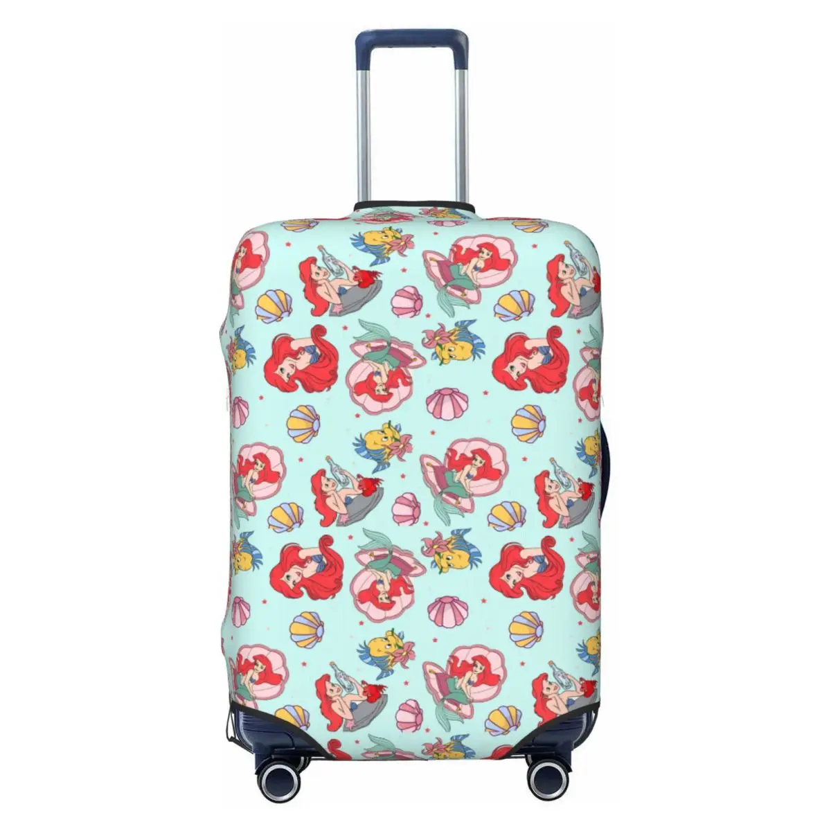 

Custom Ariel The Little Mermaid Manga Movie Travel Luggage Cover Dust Proof Suitcase Cover Protector Fit 18-32 Inch