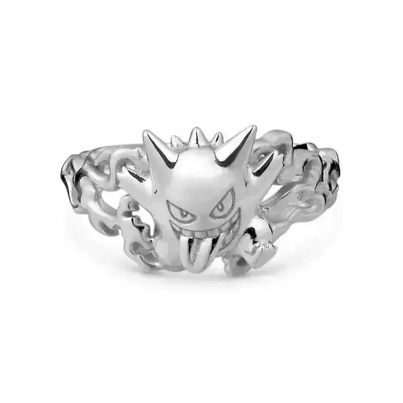 2026New Pokemon Dratini Gengar Derivative Peripheral Anime Ring 2D Cartoon Fashion Cosplay Accessories Birthday Gift for Couples view 3
