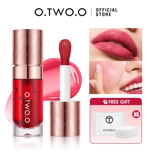 O.TWO.O inte líquido para labios y mejillas, sujeción hidratante de larga duración, ligero, no pegajoso, No seco, tinte para manchas de labios