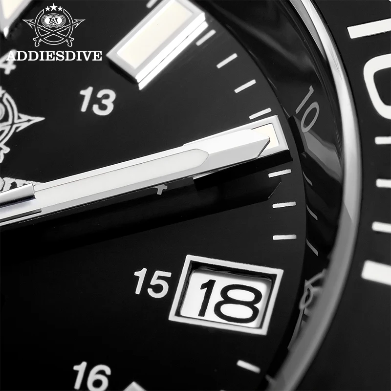 

ADDIESDIVE Топовый бренд: автоматические механические часы с сапфировым стеклом AD2504, мужские часы из нержавеющей стали, суперлюминесцентные дайверские часы для мужчин.
