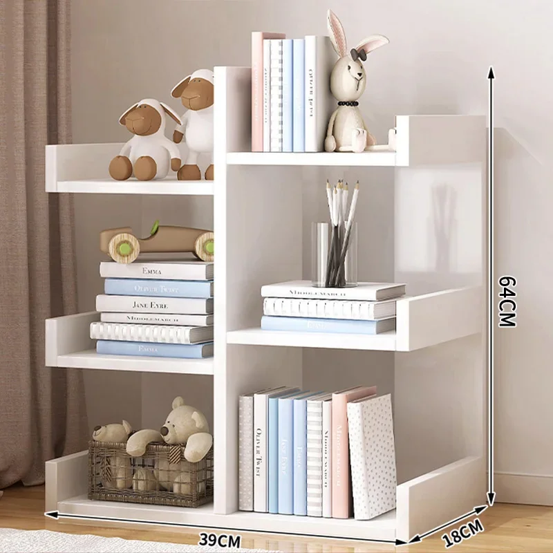 dc-Wooden Display Bookcases Aesthetic English Minimalist Office Shelf Vintage Standing Nordic Estante Livros Library Furniture
