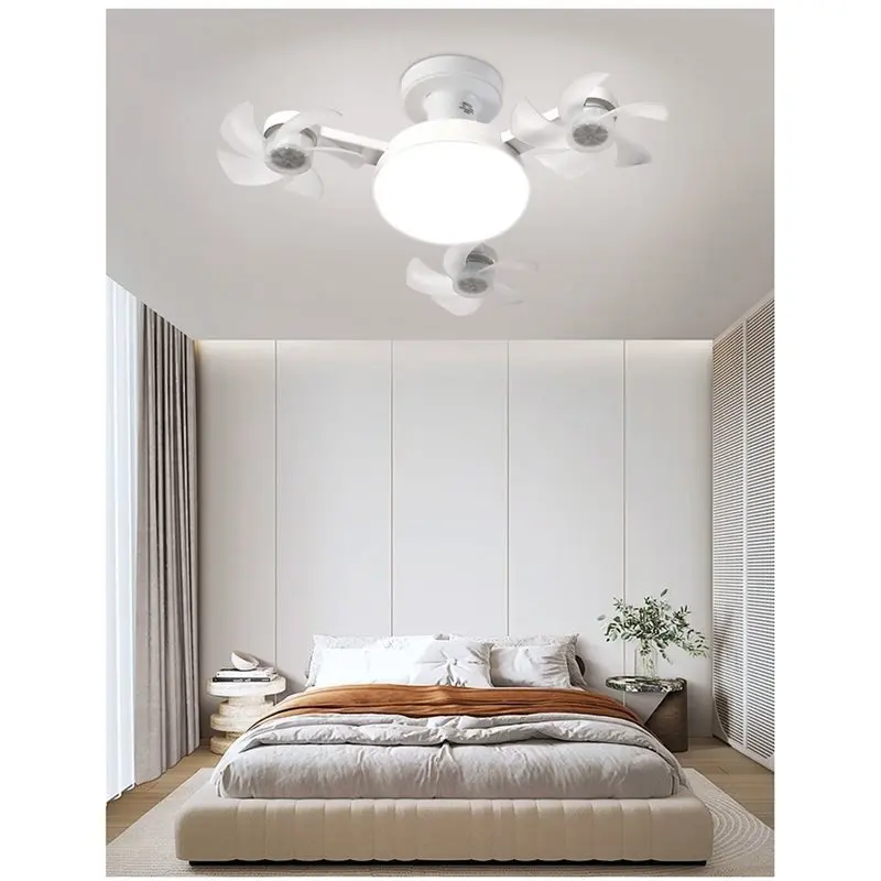 [B25B!】 E27 Base Dimmable 3 Color LED Ceiling Fanlight Fan Light Remote Controlled Silent Drone Design