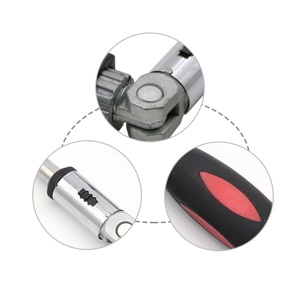Ratchet Screwdriver 1/4 Inch Inside Hexagon Interface Screwdriver 0-180 Degree Adjustable Ratchet Bit Holder Screwdriver