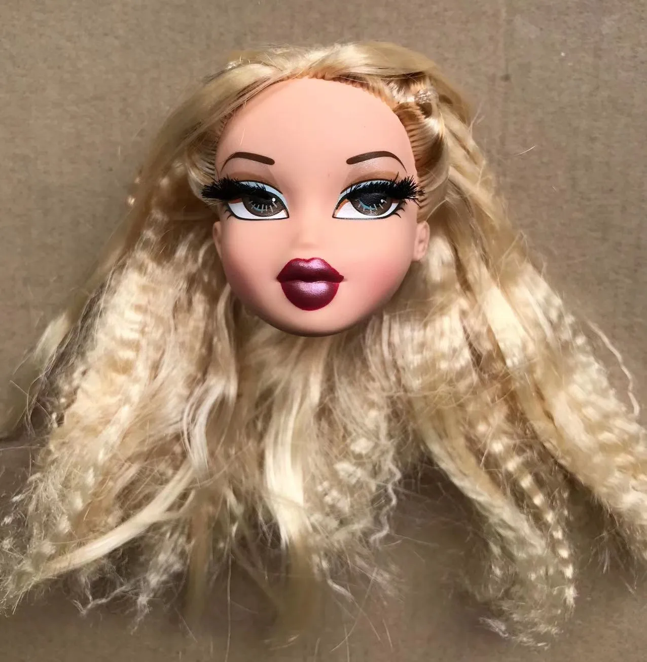 Dancing Girl Doll Head Doll Figure Toys White Brown Skin Doll Head Body DIY Dressing Toys Sparkly Face Eyes Doll Parts