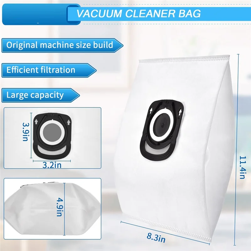 Vacuum Cleaner Bags for Rowenta Hygiene+ ZR200520 ZR200720, Suitable for Compact Power, X-Trem Power and Silence Force