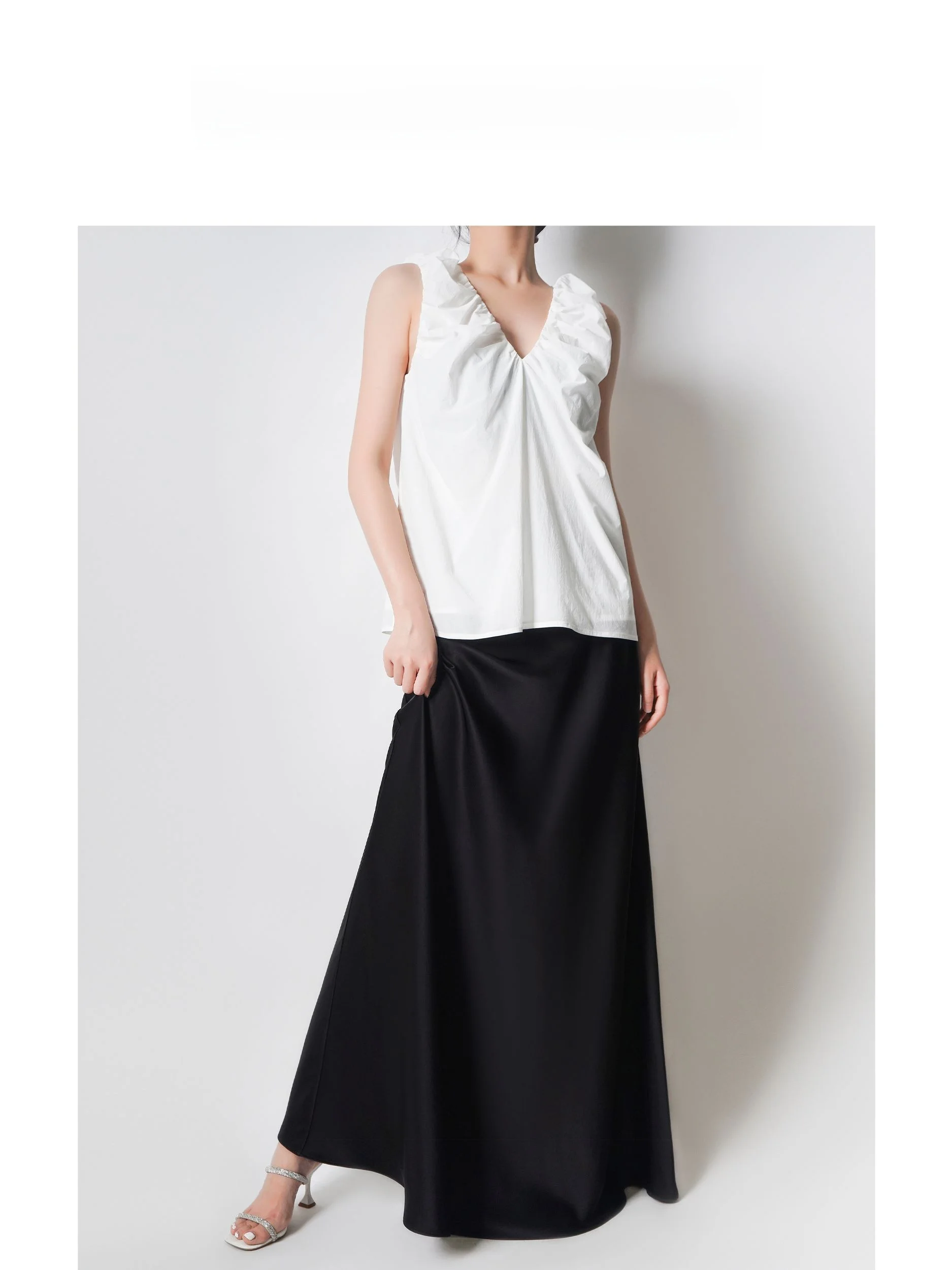 

Универсальная юбка-миди в пол, стройнящая фигуру, повседневная, из полиэстера, на весну-лето, с застежкой-молнией на талии, для женщин