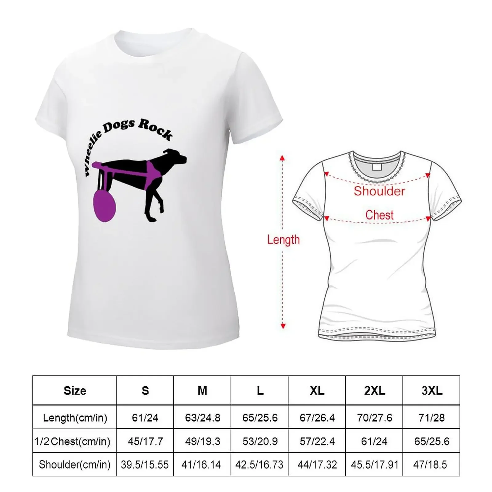 Wheelie Dog without the Circle T-shirt Short sleeve tee summer tops T-shirts for Women